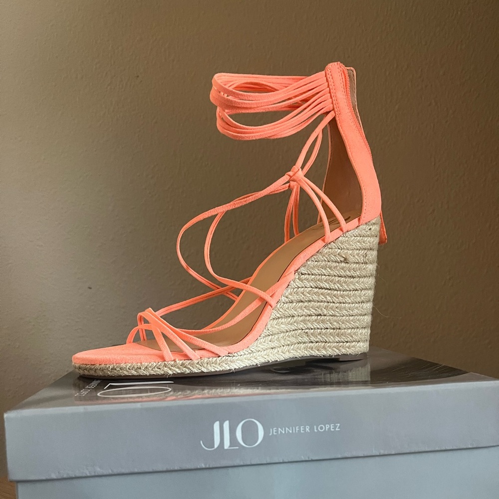 Brand new JLO Coral wedges.